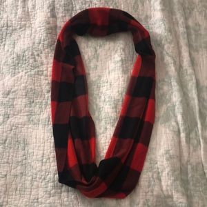 Red Plaid Infinity Scarf